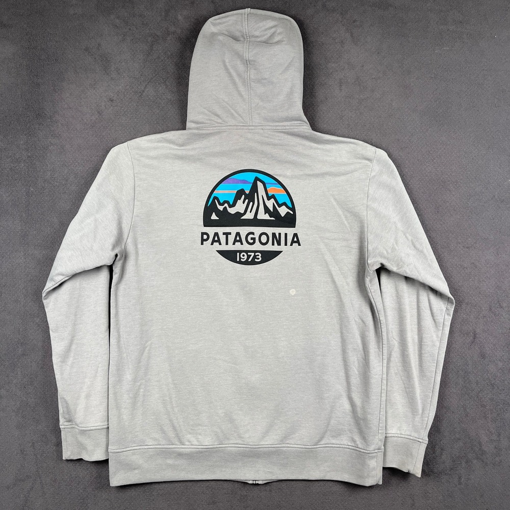 Patagonia Fitz Roy Scope Hoody Mens XL Feather Gray Lightweight Full Zip 39545